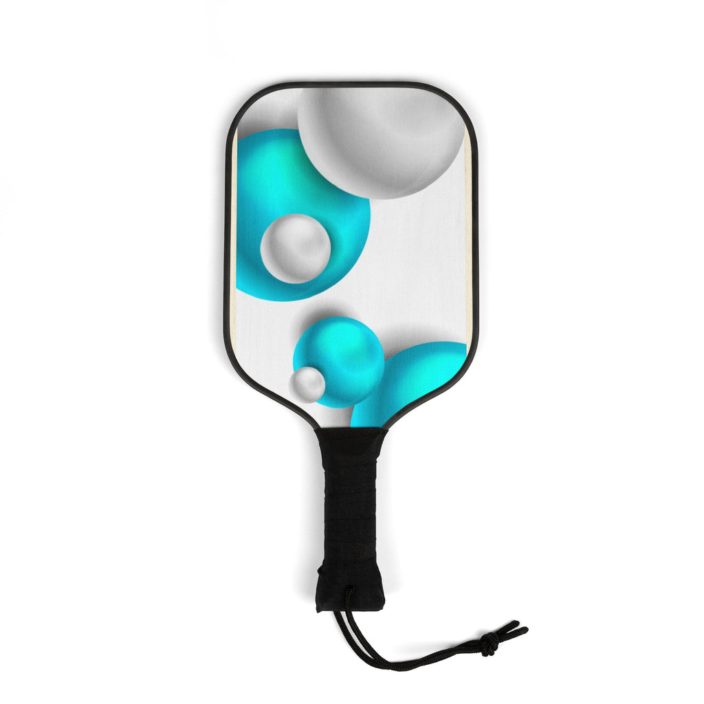 Pickleball Paddle Kit – Blue & White Bubble Design with 2 Paddles and 2 Balls