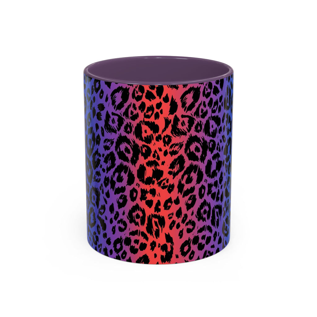 Rainbow Leopard Accent Coffee Mug — Colorful Animal Print 11/15oz