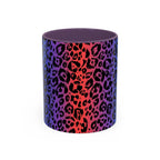 Rainbow Leopard Accent Coffee Mug — Colorful Animal Print 11/15oz