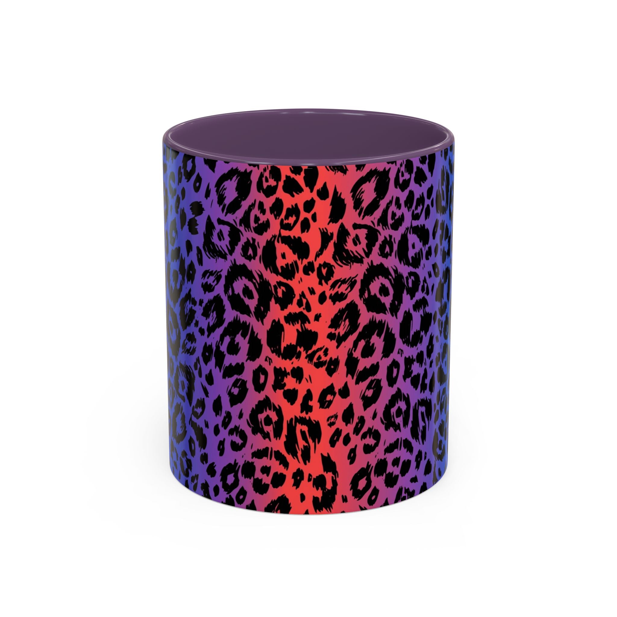 Rainbow Leopard Accent Coffee Mug — Colorful Animal Print 11/15oz