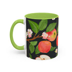 Apple Blossom Accent Coffee Mug – Floral Fruit Ceramic Mug (11/15oz)