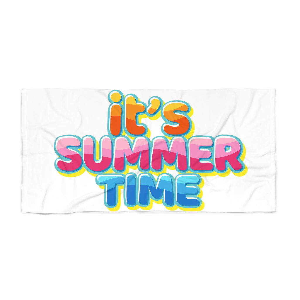 It's Summer Time Beach Towel — Colorful Retro Pool & Beach Towel