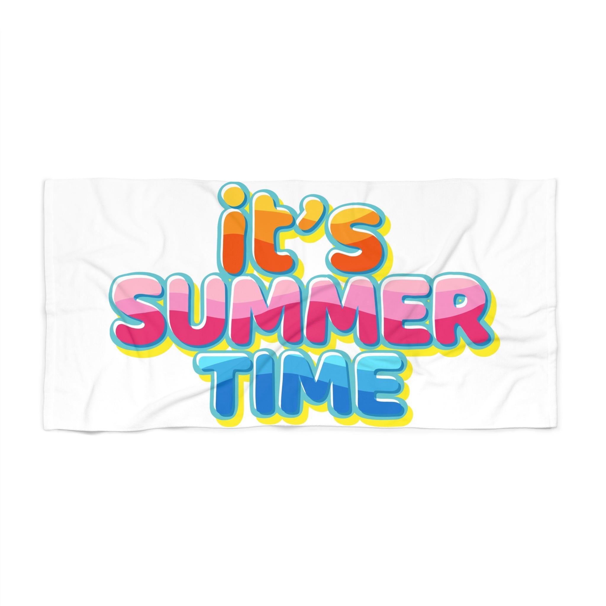 It's Summer Time Beach Towel — Colorful Retro Pool & Beach Towel