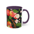 Apple Blossom Accent Coffee Mug – Floral Fruit Ceramic Mug (11/15oz)