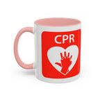 AED Heart Logo Accent Coffee Mug — CPR & Defibrillator Awareness Gift (11/15oz)