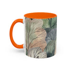 Botanical Woodland Coffee Mug — Earthy Leaf Pattern Accent Mug (11/15oz)