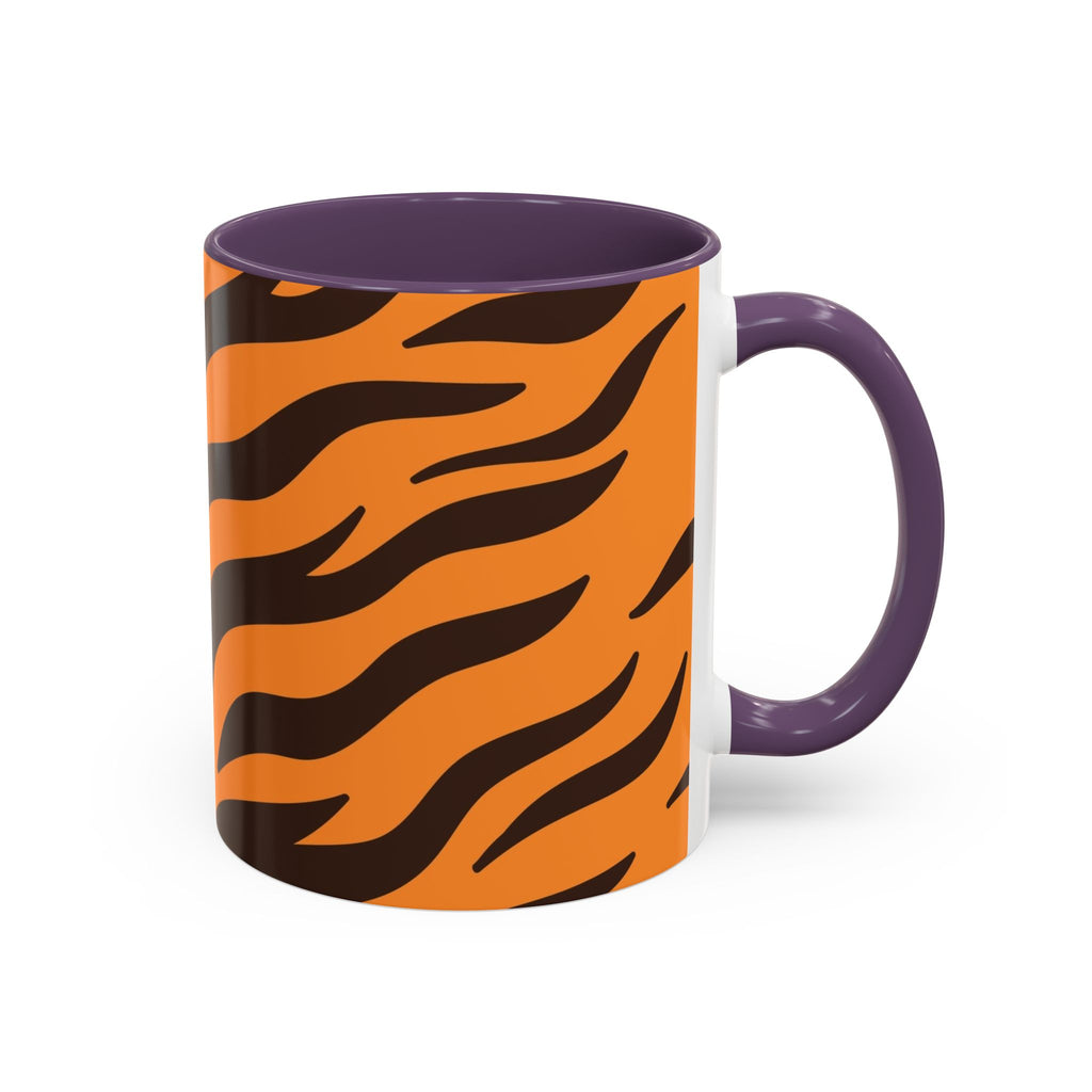 Tiger Stripe Accent Coffee Mug – Orange & Black Animal Print