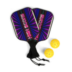 Pickleball Paddle Set — Retro Neon "High Score" Design (2 Paddles + 2 Balls)