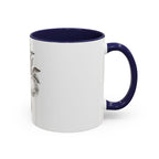 Botanical Apple Accent Coffee Mug — Vintage Fruit Sketch Ceramic Mug (11/15 oz)