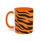 Tiger Stripe Accent Coffee Mug – Orange & Black Animal Print