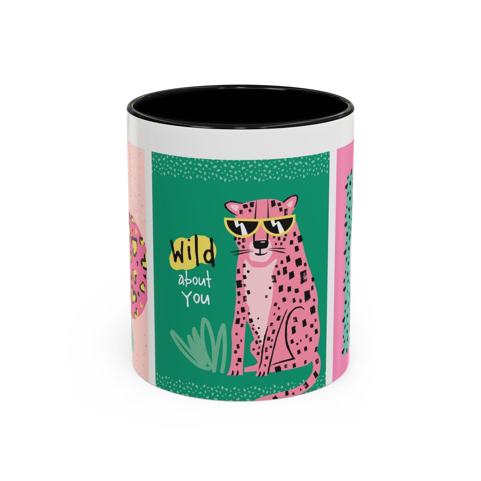 Valentine’s Day Leopard Coffee Mug - "Wild About You" Accent Mug