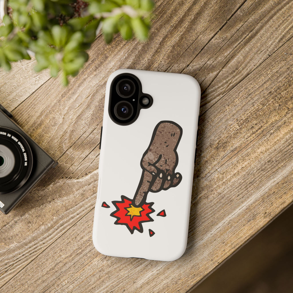 Phone Case — Cartoon Finger Popping Red Burst (Tough Cases)