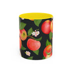Apple Blossom Accent Coffee Mug – Floral Fruit Ceramic Mug (11/15oz)