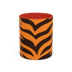 Tiger Stripe Accent Coffee Mug – Orange & Black Animal Print