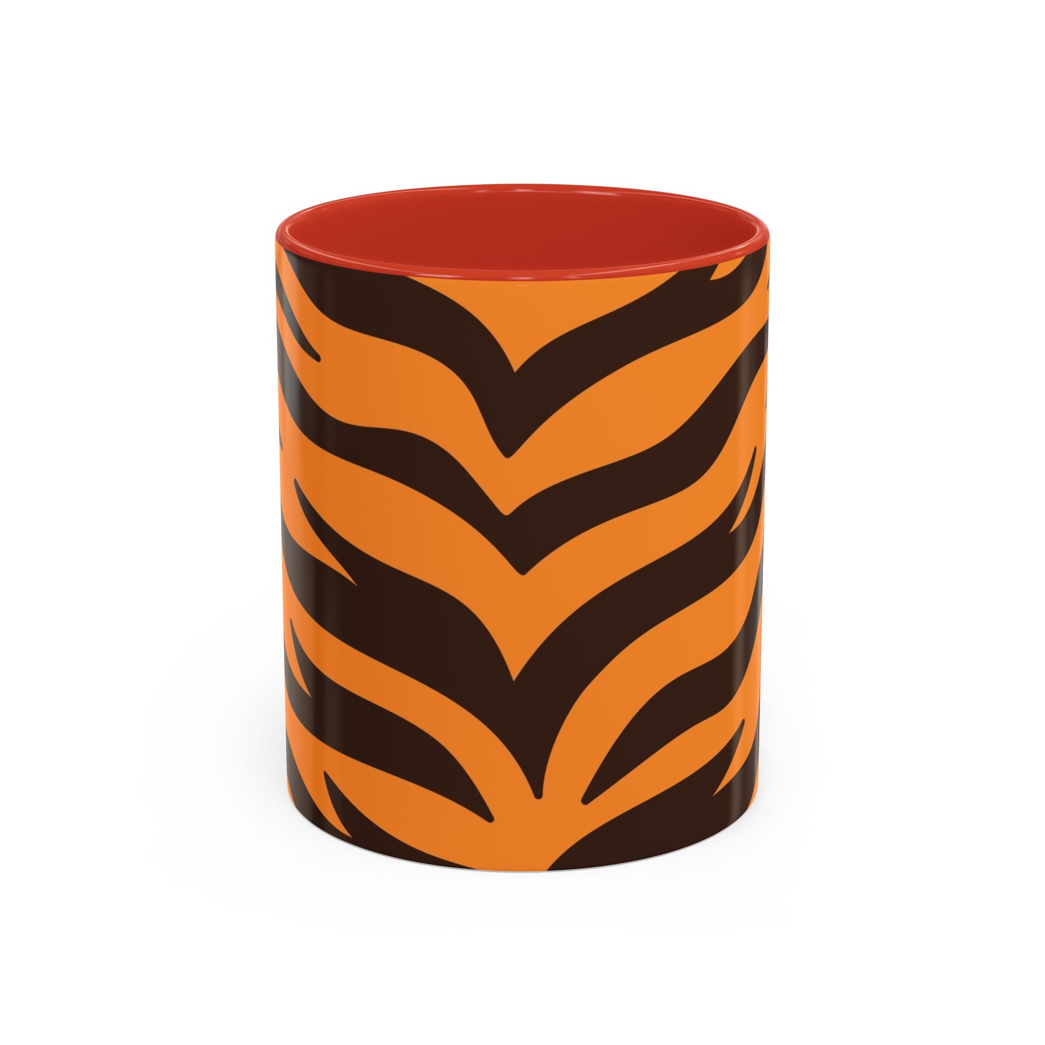 Tiger Stripe Accent Coffee Mug – Orange & Black Animal Print