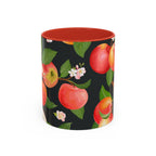 Apple Blossom Accent Coffee Mug – Floral Fruit Ceramic Mug (11/15oz)