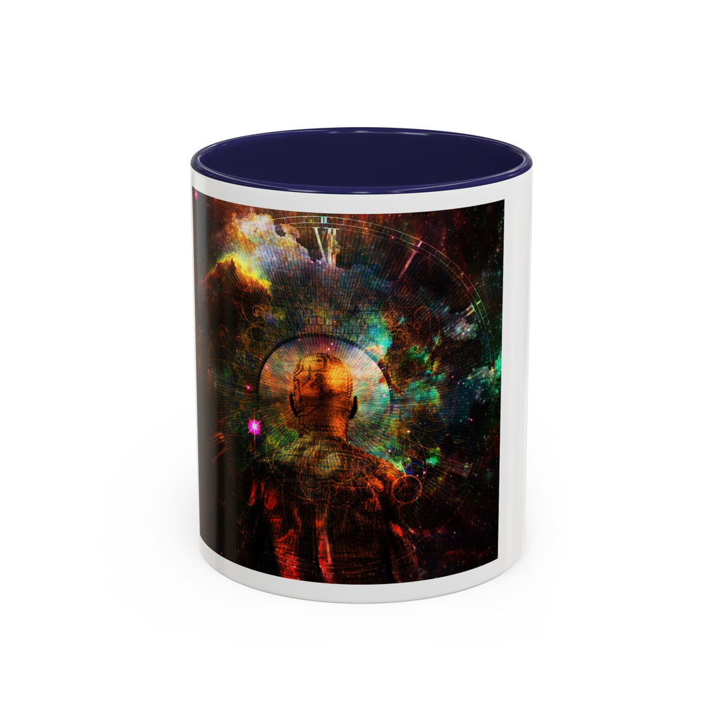 Cosmic Astronaut Accent Coffee Mug — Galaxy Space Art 11/15oz