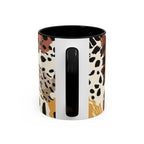 Rustic Leopard Accent Coffee Mug — Animal Print Ceramic Mug (11/15oz)
