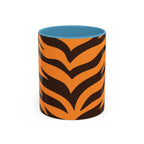 Tiger Stripe Accent Coffee Mug – Orange & Black Animal Print