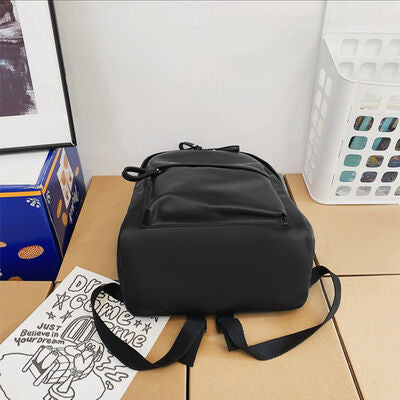 Stylish PU Leather Zip Backpack for Everyday Use