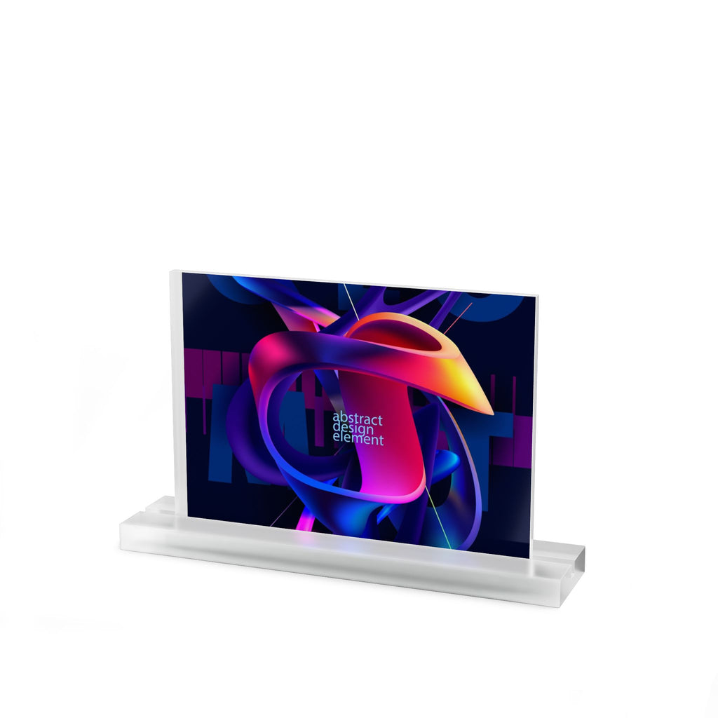 Abstract Neon Acrylic Table Sign – Rectangular Desk Display