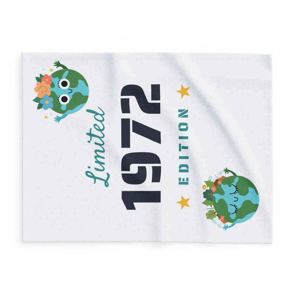 Limited Edition 1972 Fleece Blanket – Retro Birthday Earth Day Gift