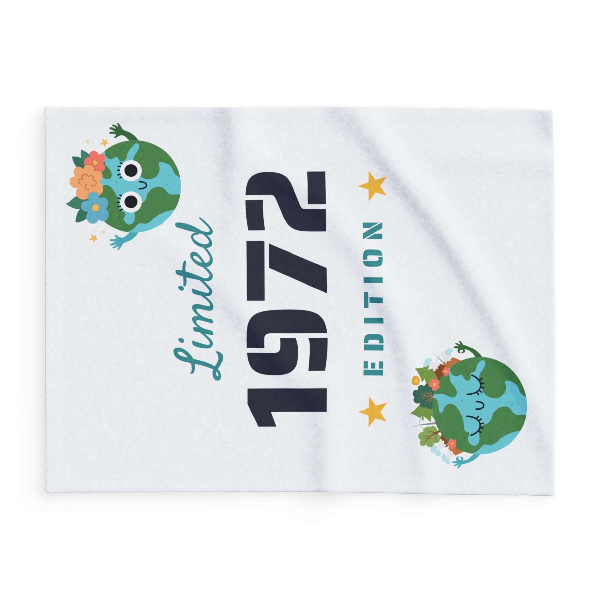 Limited Edition 1972 Fleece Blanket – Retro Birthday Earth Day Gift