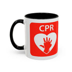 AED Heart Logo Accent Coffee Mug — CPR & Defibrillator Awareness Gift (11/15oz)