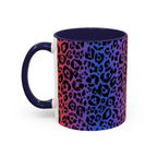 Rainbow Leopard Accent Coffee Mug — Colorful Animal Print 11/15oz