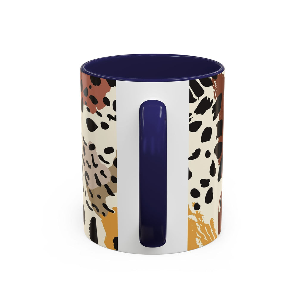 Rustic Leopard Accent Coffee Mug — Animal Print Ceramic Mug (11/15oz)