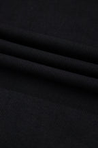 Solid Ribbed Leatherette Ruffle Sleeve Bodysuit