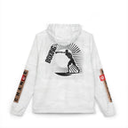 Boxing silhouette windbreaker jacket | Chance sleeve graphics, chest patch