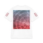 Graphic Tee — Red Lip Bite Front & Abstract Cosmic Back