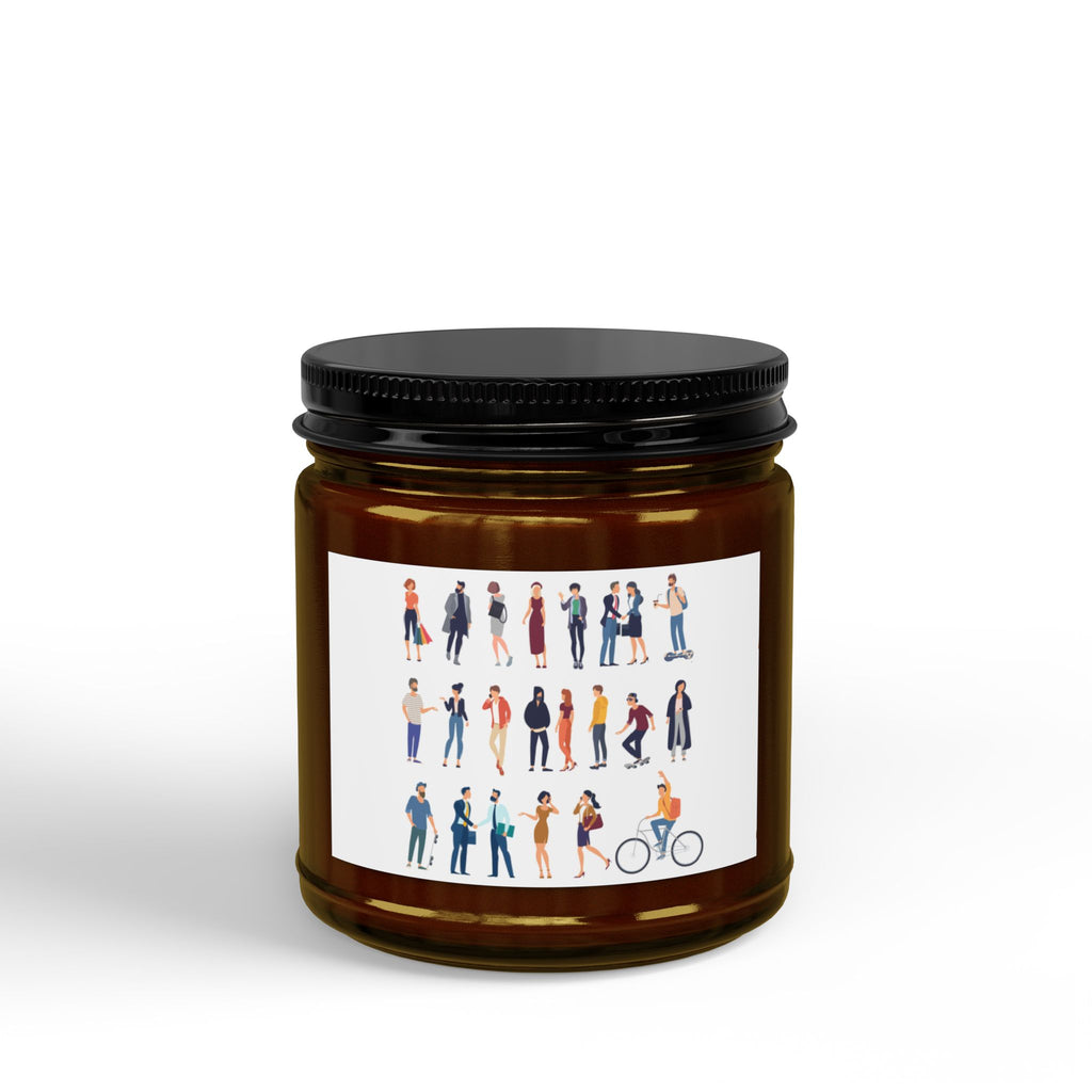 Scented Soy Candles with Black Lid, (4 and 9oz)