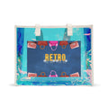 Holographic Beach Tote Bag — Retro Seaside Clear Carryall