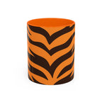 Tiger Stripe Accent Coffee Mug – Orange & Black Animal Print
