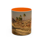 Desert Oasis Coffee Mug — Palm Trees & Sunset Scenic Accent Mug