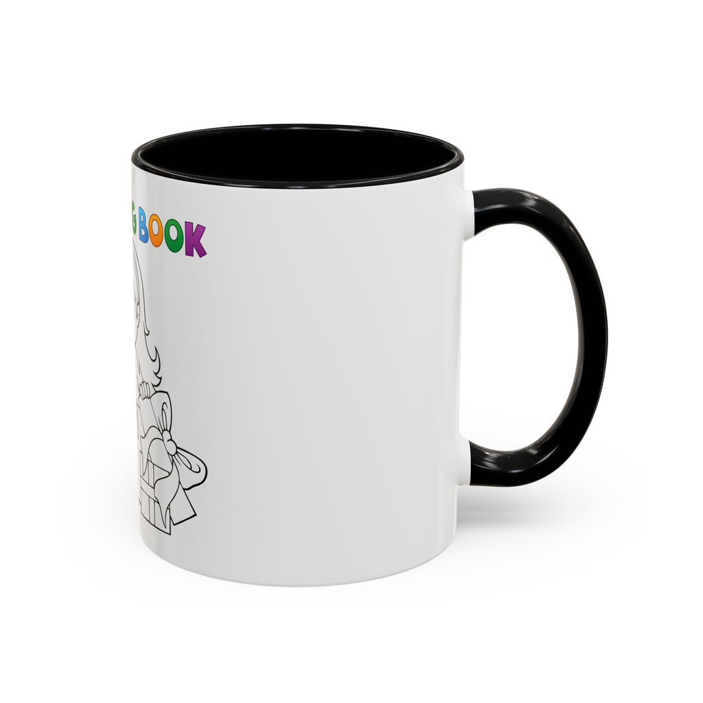 Coloring Book Coffee Mug — Kids Holiday Coloring Design (11/15oz Accent Mug)
