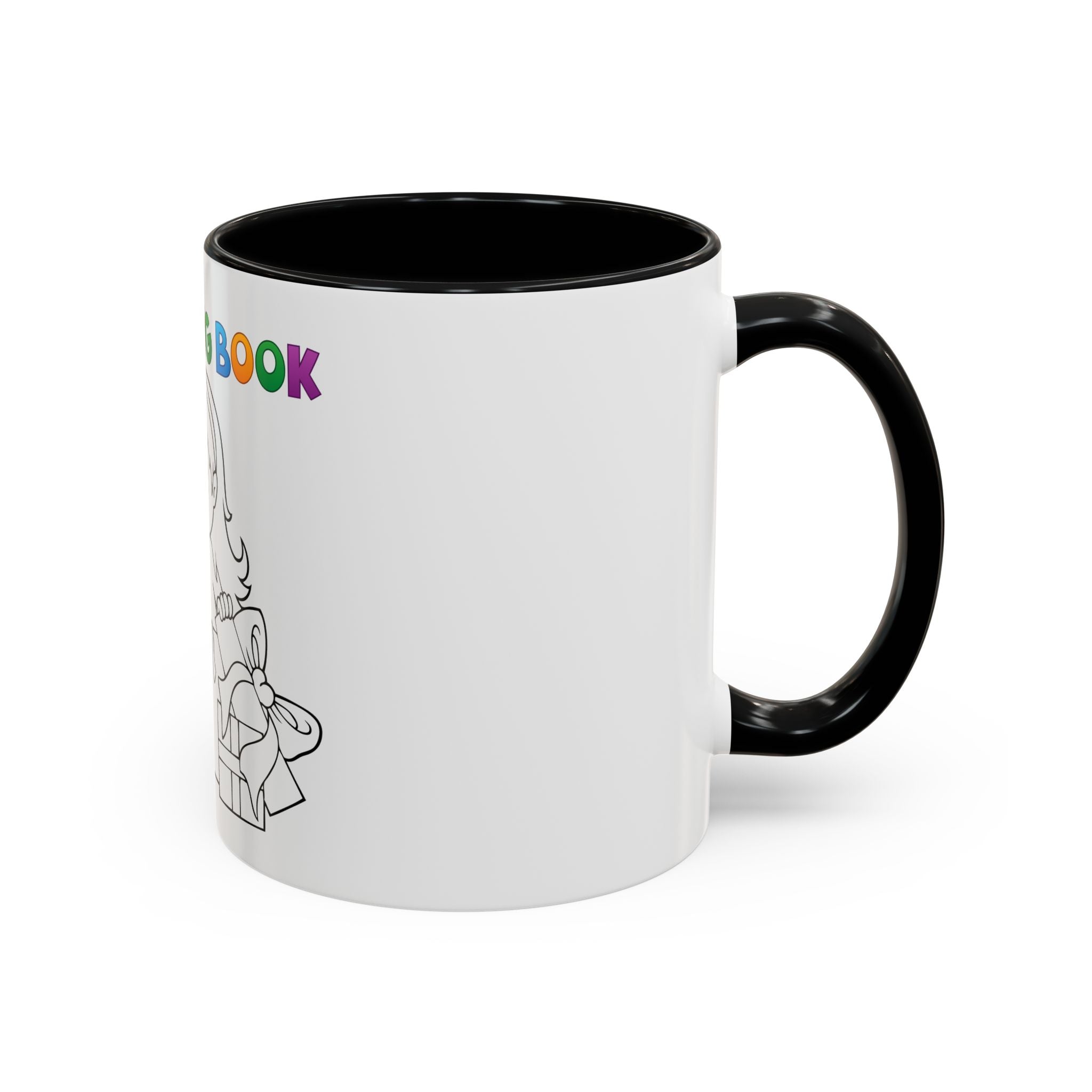 Coloring Book Coffee Mug — Kids Holiday Coloring Design (11/15oz Accent Mug)