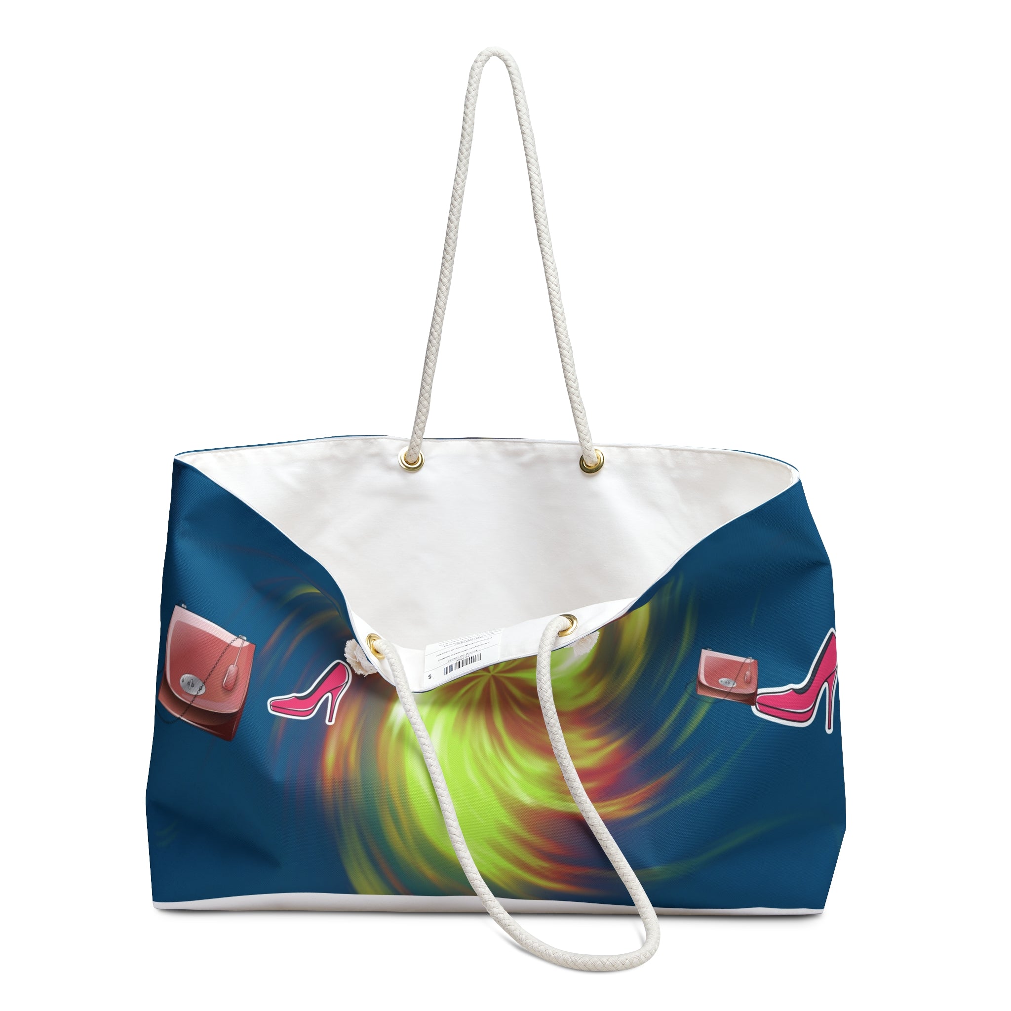 Swirl Galaxy with Heels and Purses Weekender Bag | Colorful Travel Tote