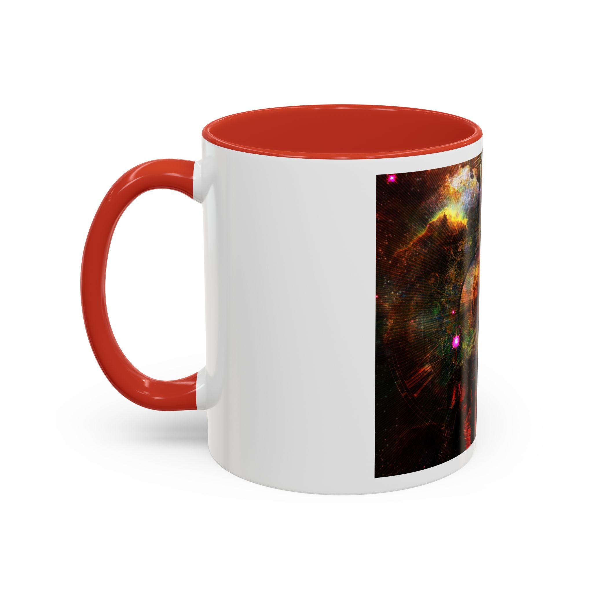 Cosmic Astronaut Accent Coffee Mug — Galaxy Space Art 11/15oz