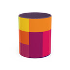 Color Block Accent Coffee Mug — Bright Geometric Pattern