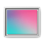 Framed Gradient Canvas Wall Art — Pink to Aqua Ombre Matte Print
