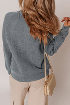 Chunky Knit Button-Front Cardigan Sweater