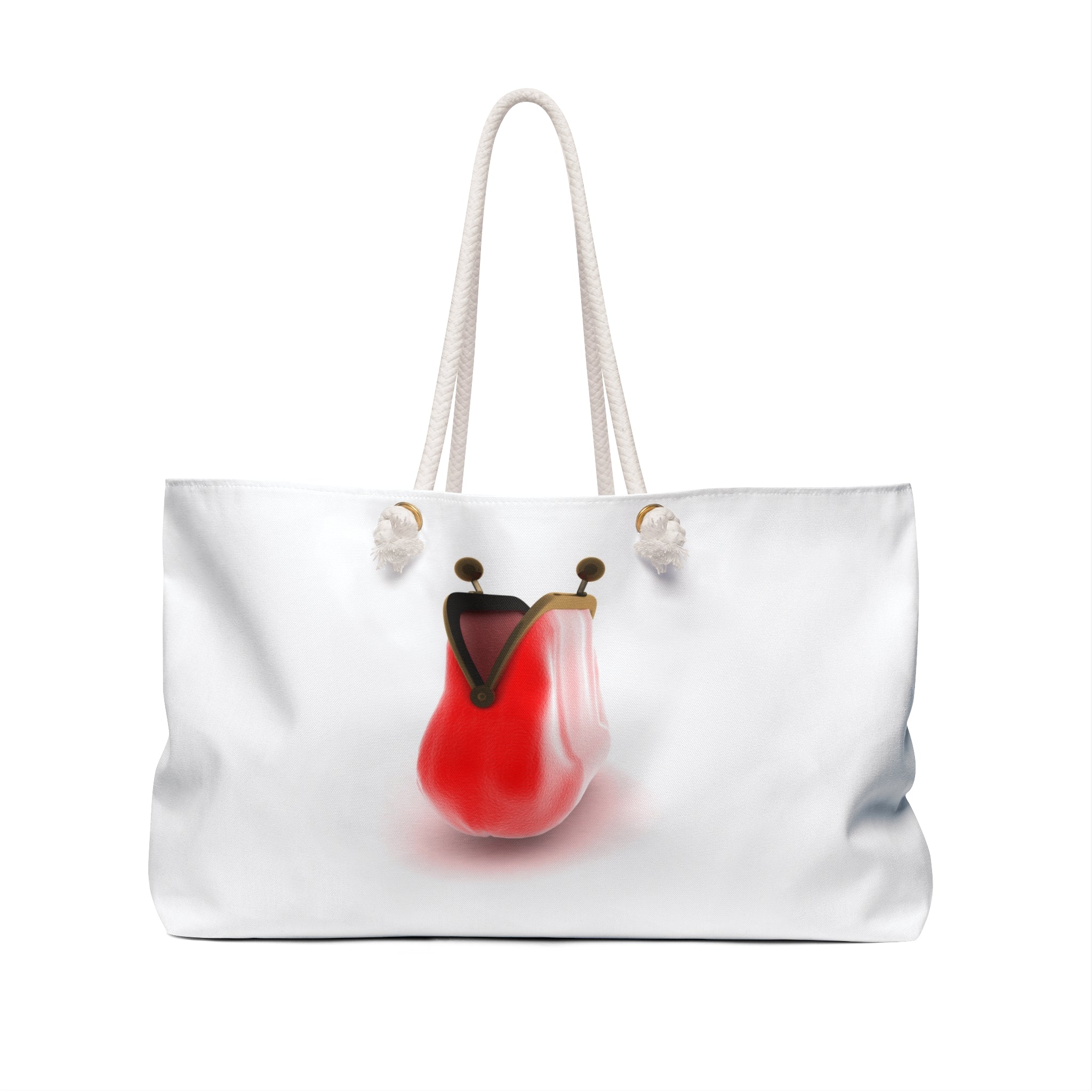 Flirty Pin-Up Girl Weekender Bag | Retro Red Dress Travel Tote