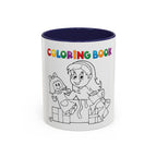 Coloring Book Coffee Mug — Kids Holiday Coloring Design (11/15oz Accent Mug)