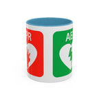 AED Heart Logo Accent Coffee Mug — CPR & Defibrillator Awareness Gift (11/15oz)