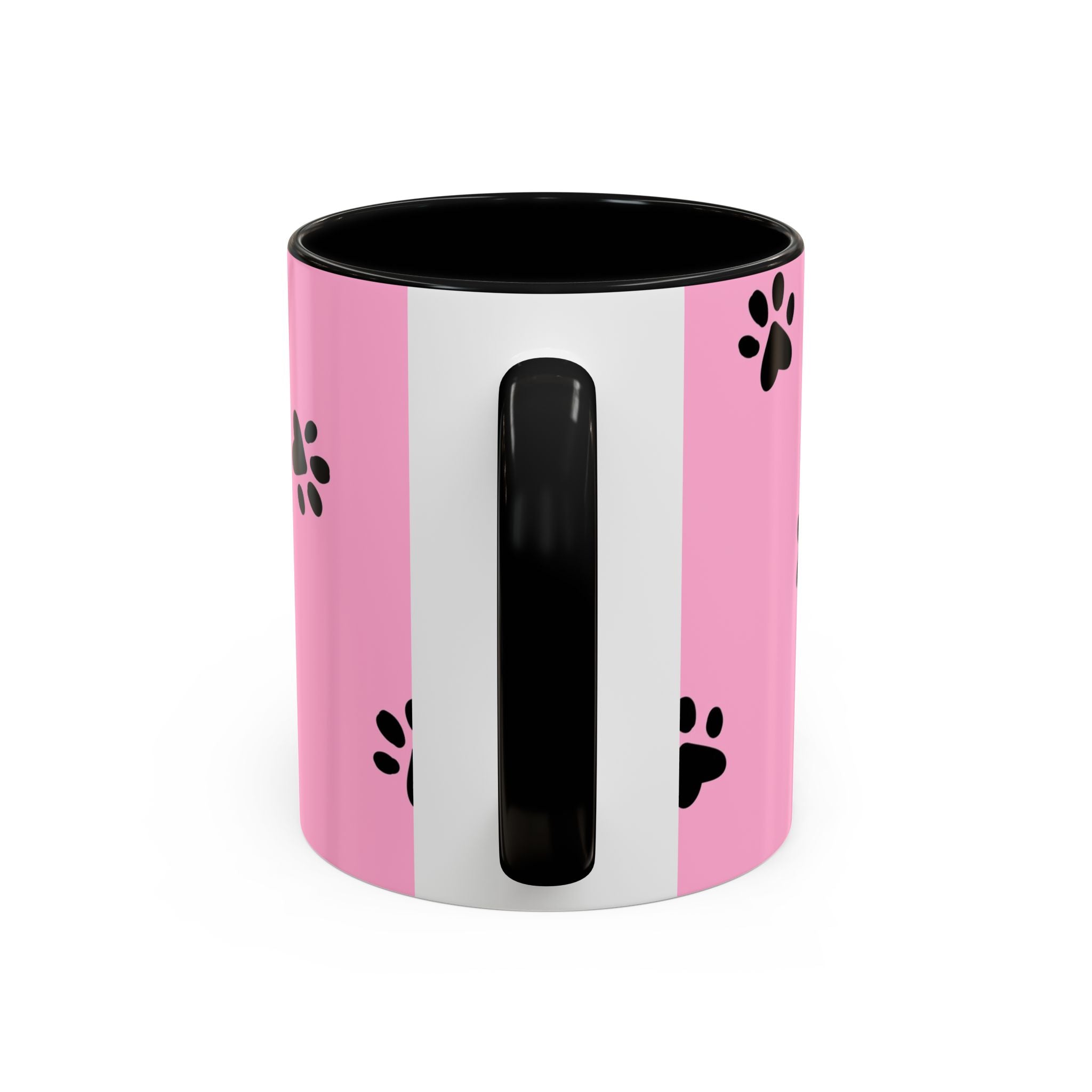 Pink Paw Print Coffee Mug – Cute Pet Lover Accent Mug (11/15oz)