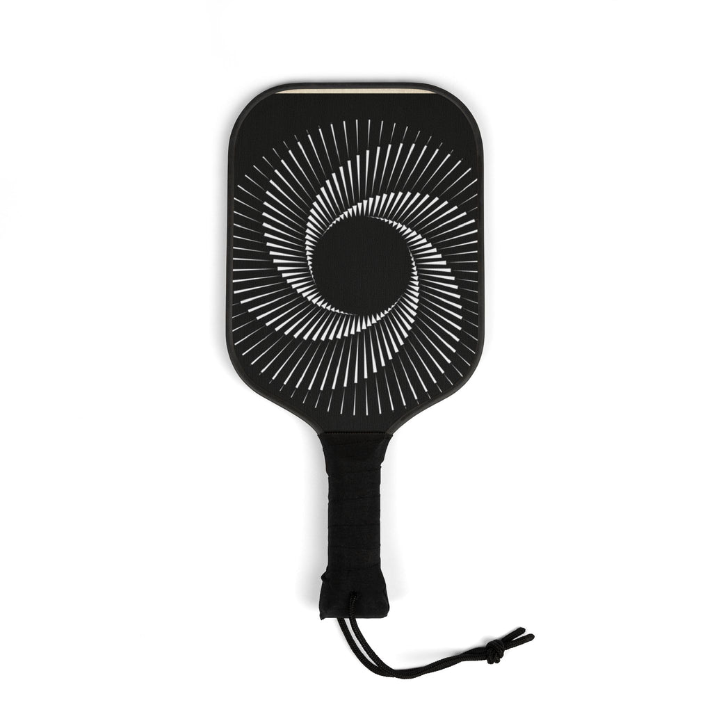 Pickleball Paddles Set — Black Spiral Design Paddle Kit with 2 Balls