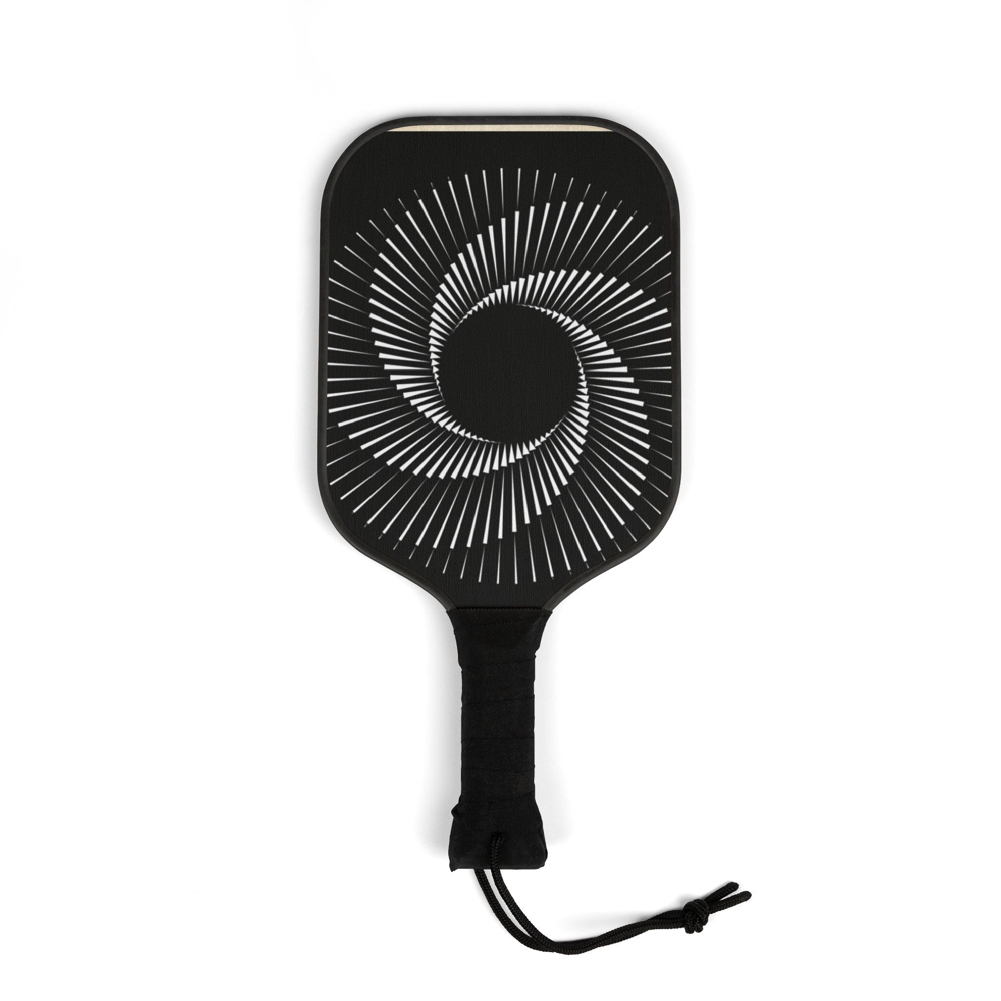 Pickleball Paddles Set — Black Spiral Design Paddle Kit with 2 Balls